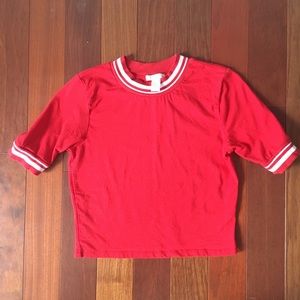 LAST CALL Trendy red crop top!!!